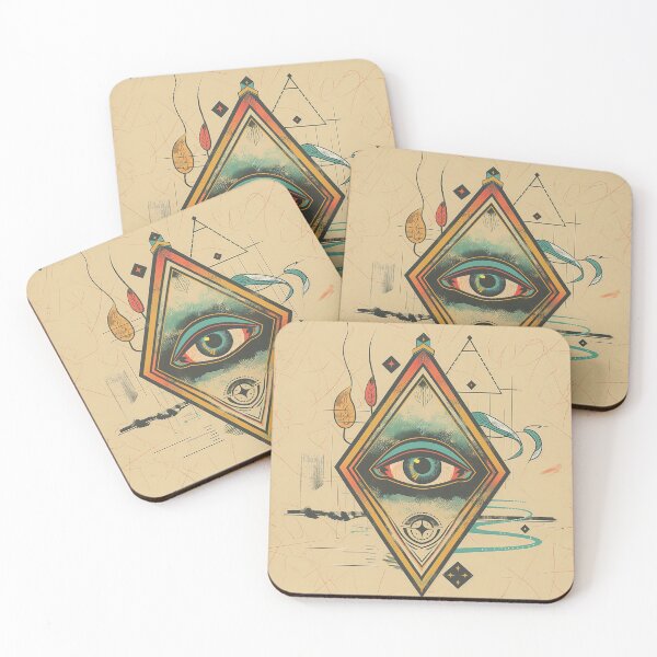 Item preview, Mystical All-Seeing Eye: Celestial Astrological Symbols designed and sold by Spirit47.