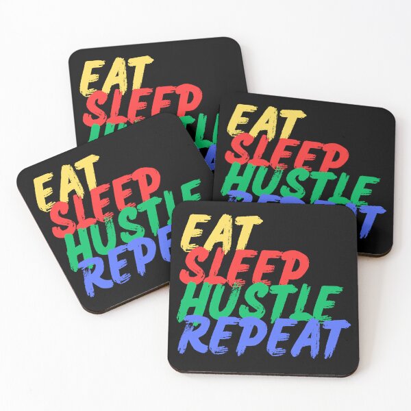 Item preview, Eat, Sleep, Hustle, Repeat (Mood Colors) designed and sold by MoodThreads.
