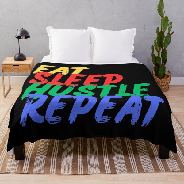 Item preview, Eat, Sleep, Hustle, Repeat (Mood Colors) designed and sold by MoodThreads.