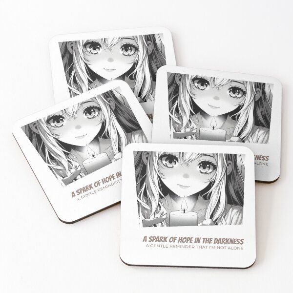 Item preview, A Spark of Hope in the Darkness: A Girl's Gentle Reminder in Black and White designed and sold by SplashTastic.