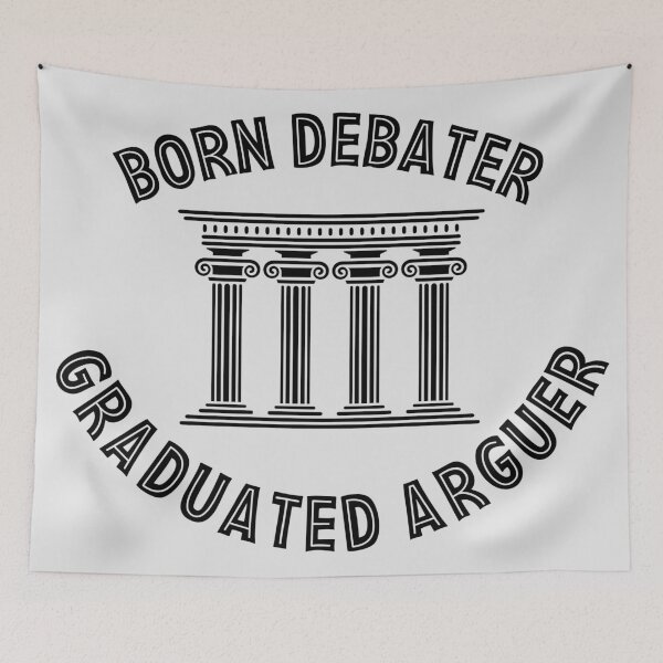 Item preview, Born Debater: Law School to Arguer | Funny Lawyer Quote Design designed and sold by kcaandwu.