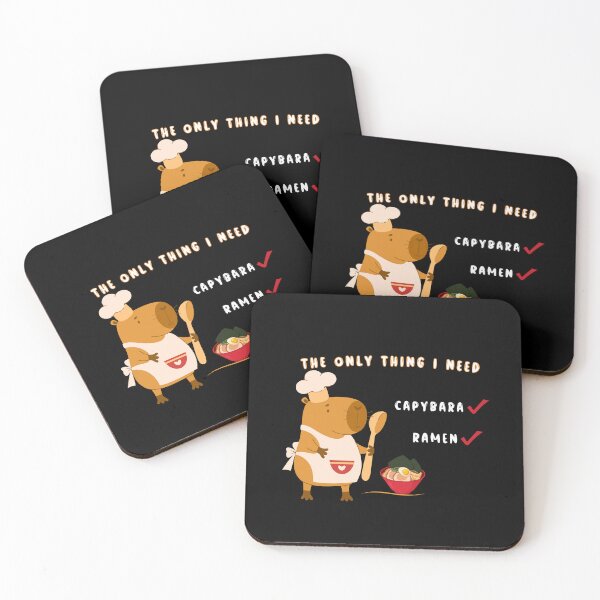 Item preview, The Only Thing I Need - Capybara Ramen designed and sold by EmiAndMike.