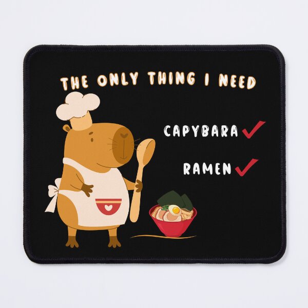 Item preview, The Only Thing I Need - Capybara Ramen designed and sold by EmiAndMike.