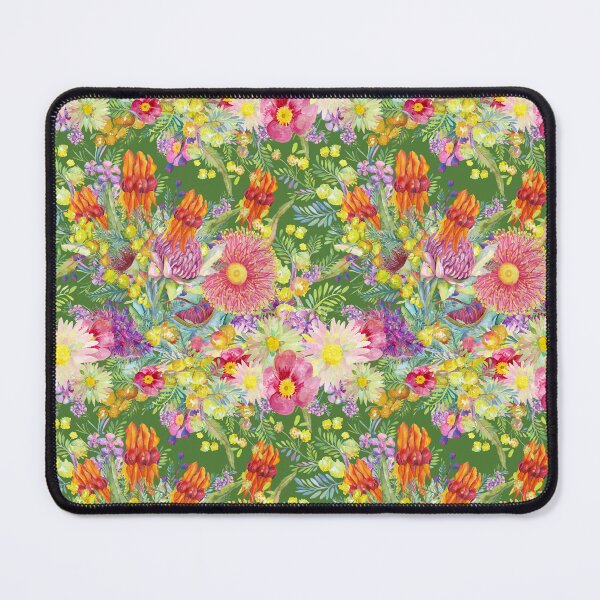 Item preview, Australian Wildflowers Summer Green designed and sold by Sketchbook Designs.