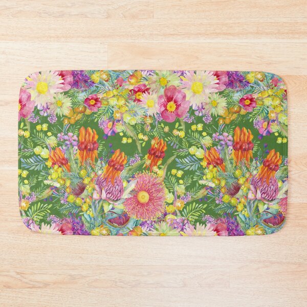 Item preview, Australian Wildflowers Summer Green designed and sold by Sketchbook Designs.