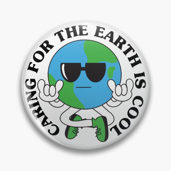 Item preview, Caring for the Earth Is Cool - Earth Day - Retro  designed and sold by TheLoveShop.