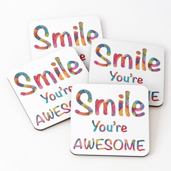 Item preview, Smile you’re awesome designed and sold by Flowersonstuff.