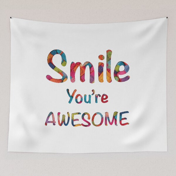 Item preview, Smile you’re awesome designed and sold by Flowersonstuff.