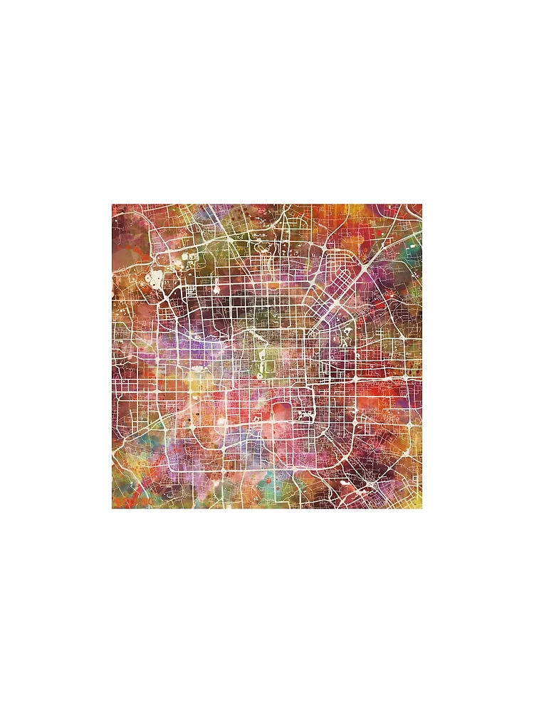 Thumbnail 3 of 3, Scarf, Beijing map designed and sold by MapMapMaps.