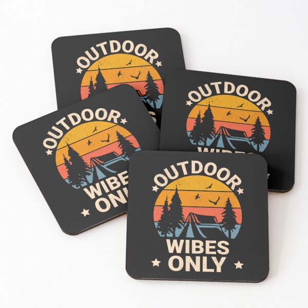 Item preview, Outdoor Wibes Only | T-Shirt, Sticker designed and sold by NicolasGlowArt.