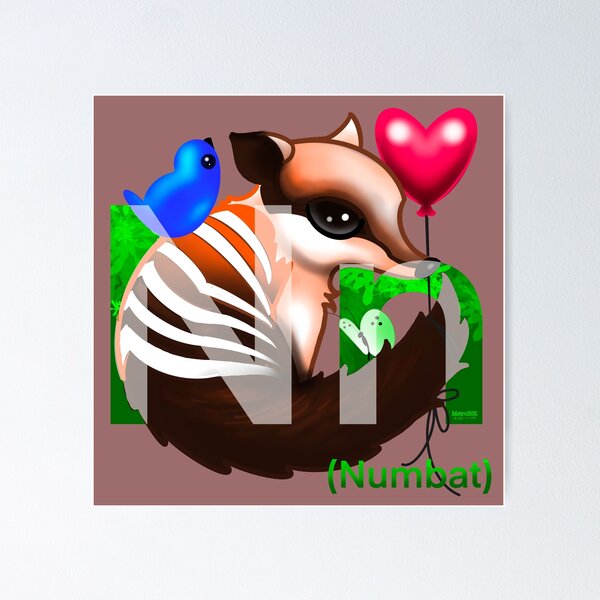Item preview, Weird Animals A-Z Numbat designed and sold by MetroInk.