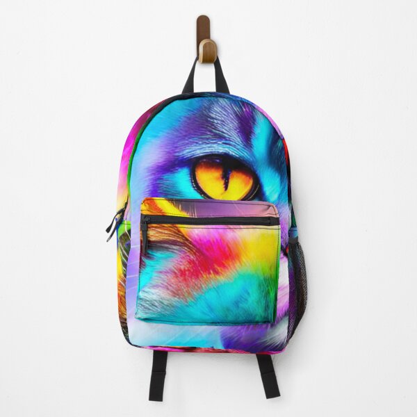 Item preview, Kaleidoscopic Whiskers: Vibrant and Colorful Portrait of a Detailed Cat designed and sold by GrizzlyCollective.