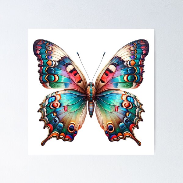 Item preview, Mariposa, pegatina de mariposa vibrante: calcomanía colorida y artística para amantes de la naturaleza, perfecta para computadoras portátiles, botellas de agua, cuadernos" designed and sold by AlphaPODMonkey.
