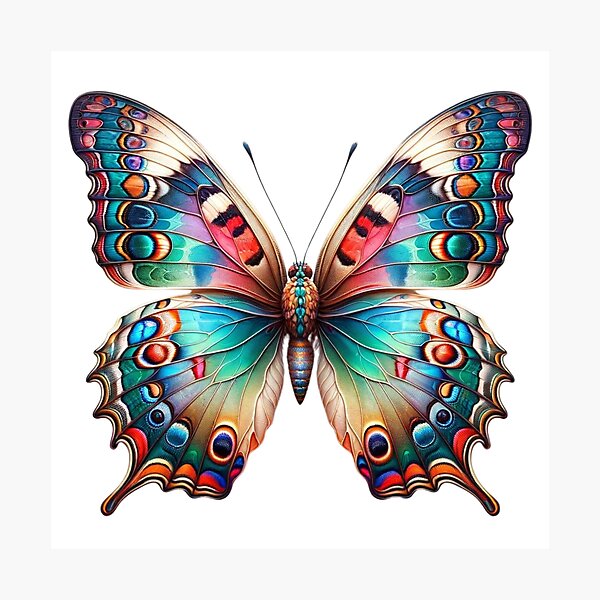 Item preview, Butterfly, Vibrant Butterfly Sticker - Colorful and Artistic Decal for Nature Lovers, Perfect for Laptops, Water Bottles, Notebooks" designed and sold by AlphaPODMonkey.