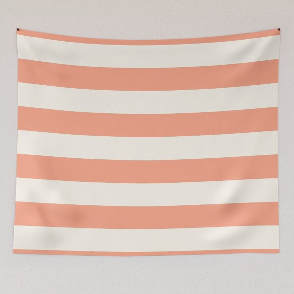 Item preview, Peach and cream stripes designed and sold by Home Cyn Home.