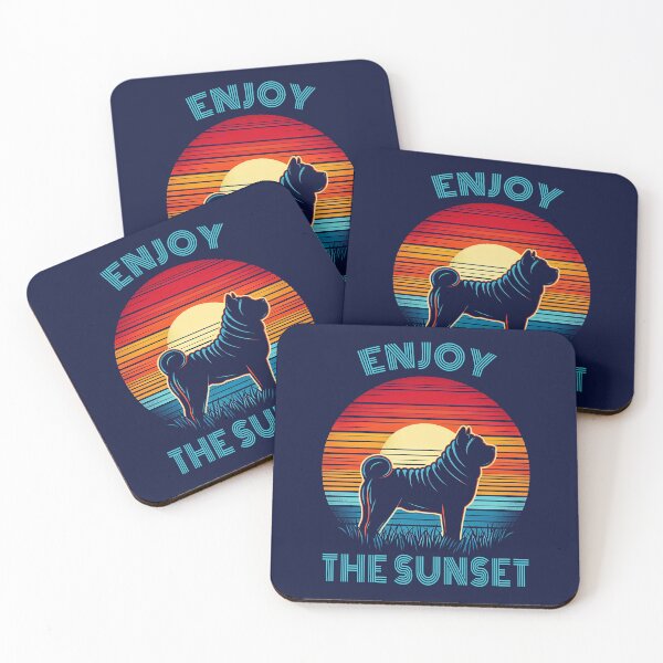 Item preview, Enjoy the Sunset - Retro - Sharpei designed and sold by MugshotsAndMore.