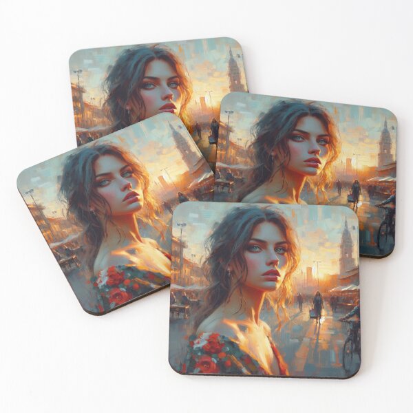 Item preview, Urban Grace: A Moment Captured in Brushstrokes designed and sold by PyxolrStudio.
