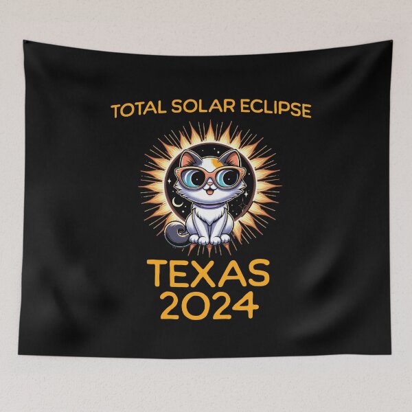 Item preview, Funny Cat Sunglasses Total Solar Eclipse April 2024 Texas designed and sold by JoeStylistic.
