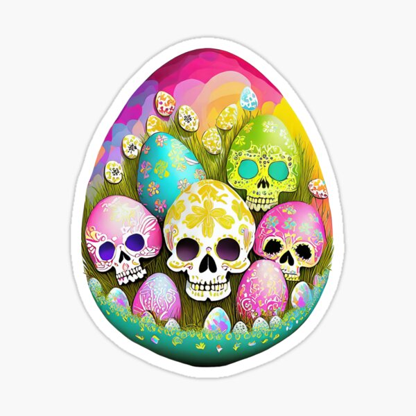Item preview, Easter egss skulls pattern-25 designed and sold by RMJDigi.