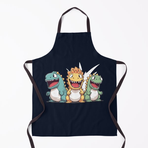 Item preview, three Godzilla happy mood in kawaii cartoon style designed and sold by MilkyBerryShop.