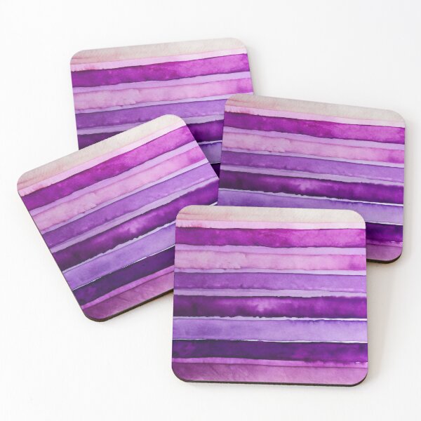 Item preview, Purple watercolor stripes pattern designed and sold by patterncrow.
