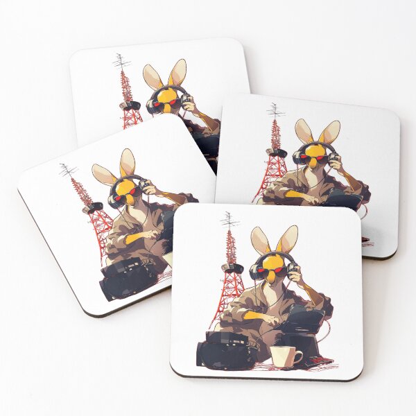 Item preview, Australian Cool Kangaroo Radio Operator Funny Gifts For Amateur Radio Lovers Ham Radio Fans Radio Tower designed and sold by Waves-of-Art.