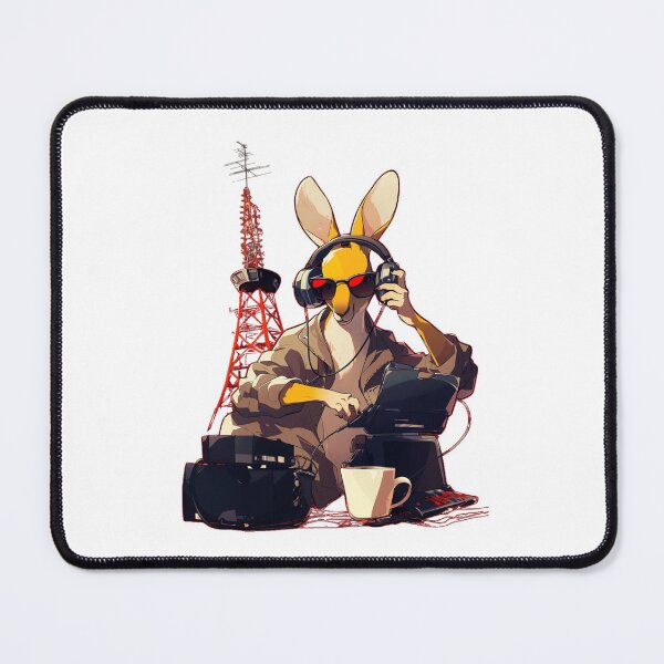 Item preview, Australian Cool Kangaroo Radio Operator Funny Gifts For Amateur Radio Lovers Ham Radio Fans Radio Tower designed and sold by Waves-of-Art.