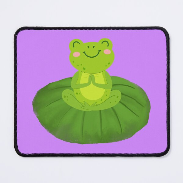 Item preview, Frog doing yoga on lotus a leaf  designed and sold by LyricsWear.
