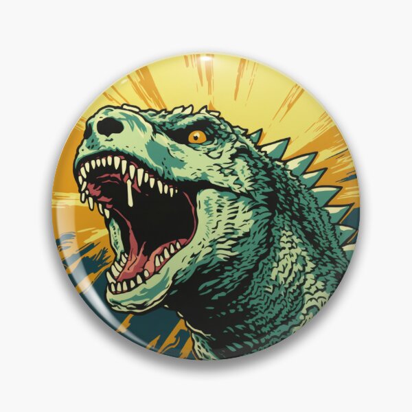 Artikelvorschau, Godzilla brüllt im japanischen Logo-Stil entworfen und verkauft von MilkyBerryShop.