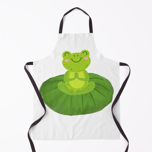 Item preview, Frog doing yoga on lotus a leaf designed and sold by LyricsWear.