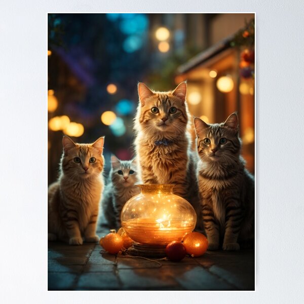 Artikelvorschau, Leuchtende Schoßkatzen entworfen und verkauft von Enchanting Art Vista.