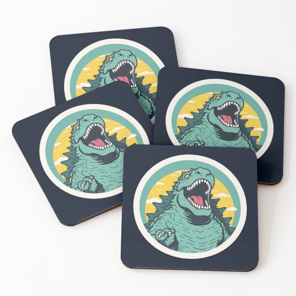 Item preview, green godzilla roars in logo japanese style  designed and sold by MilkyBerryShop.
