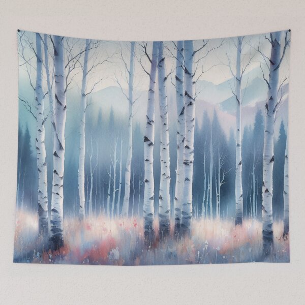 Item preview, Aspen Tree Watercolor Forest designed and sold by cikedo.