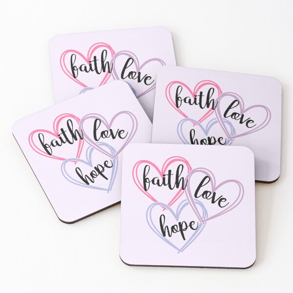 Item preview, Faith Hope Love, hearts designed and sold by Margival.