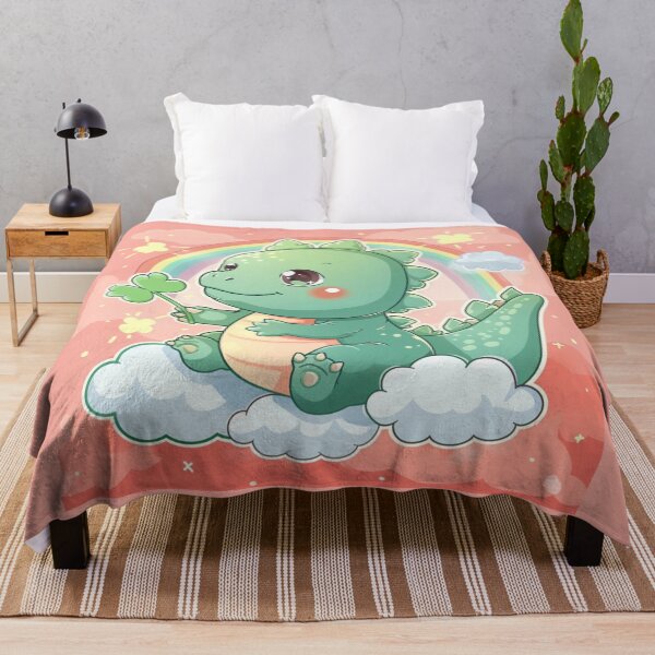 Item preview, Cute Godzilla happy mood hold a clover in St Patricks day  designed and sold by MilkyBerryShop.