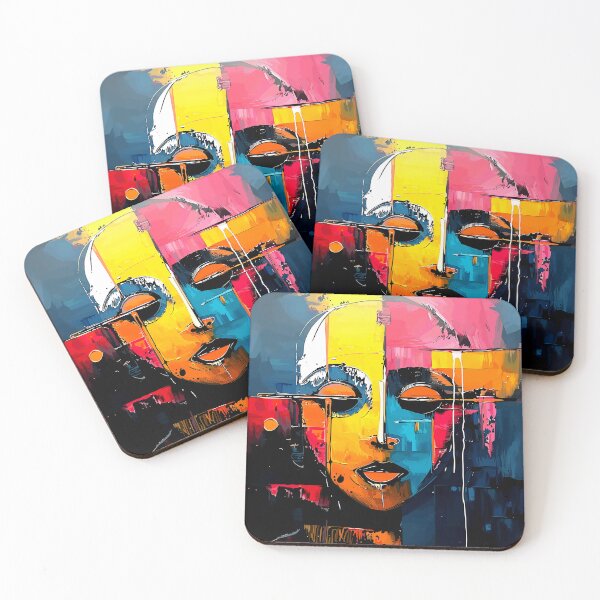 Item preview, Abstract oil painting silhouettes, face illustration painting, art inspirations designed and sold by Gabi.Media.