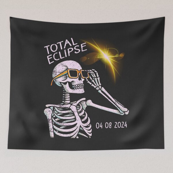 Item preview, Total Solar Eclipse 2024 Skeleton  designed and sold by HowToCanadian.