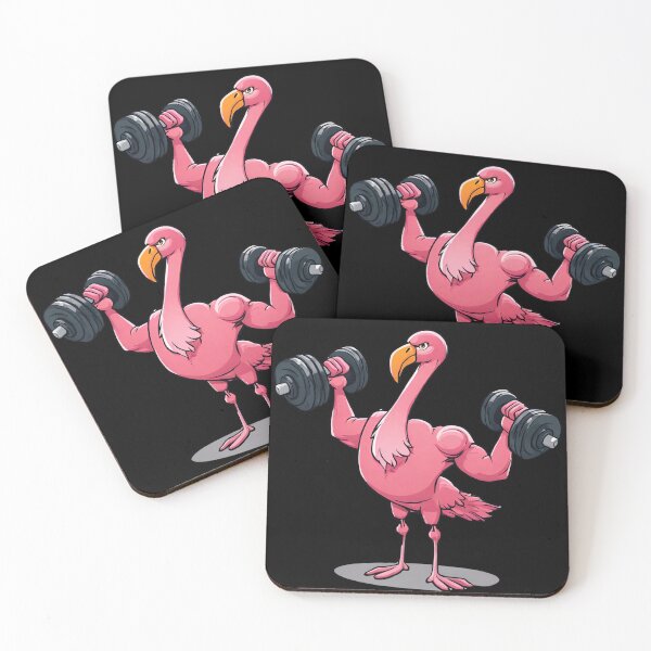 Item preview, Flamingo With Dumbbells designed and sold by Amzg-Designs.