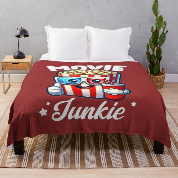 Item preview, Movie Junkie Funny Cinema Film Design Popcorn 3D Glasses designed and sold by Infinitee8hirts.