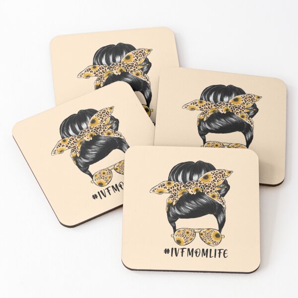 Item preview, #IVFMOMLIFE - messy bun, cheetah spots, sunflowers, sunglasses designed and sold by EmeraldeaArt.