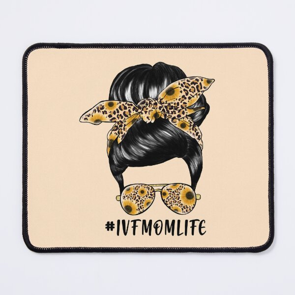 Item preview, #IVFMOMLIFE - messy bun, cheetah spots, sunflowers, sunglasses designed and sold by EmeraldeaArt.
