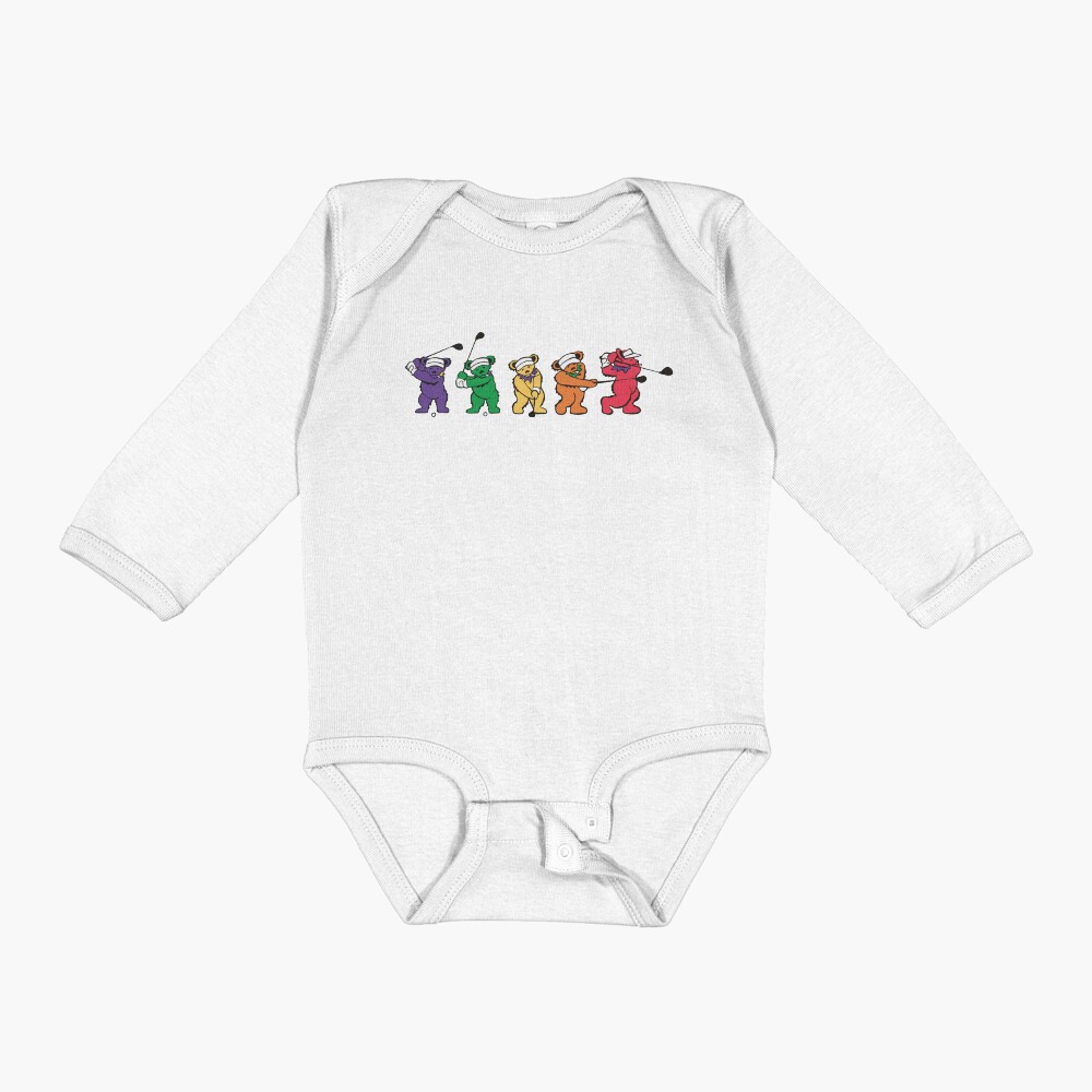 Dancing Bear Playing Golf Baby One-Piece
