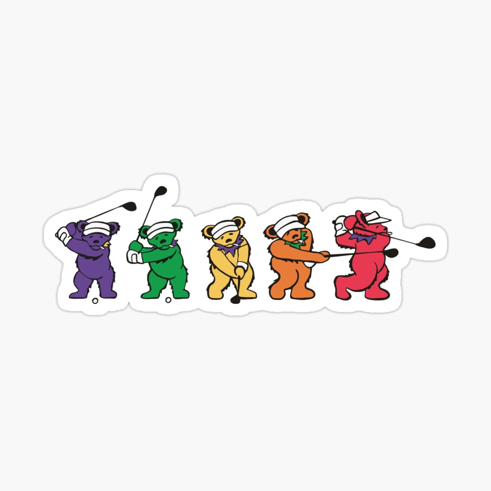 Dancing Bear Playing Golf Baby One-Piece