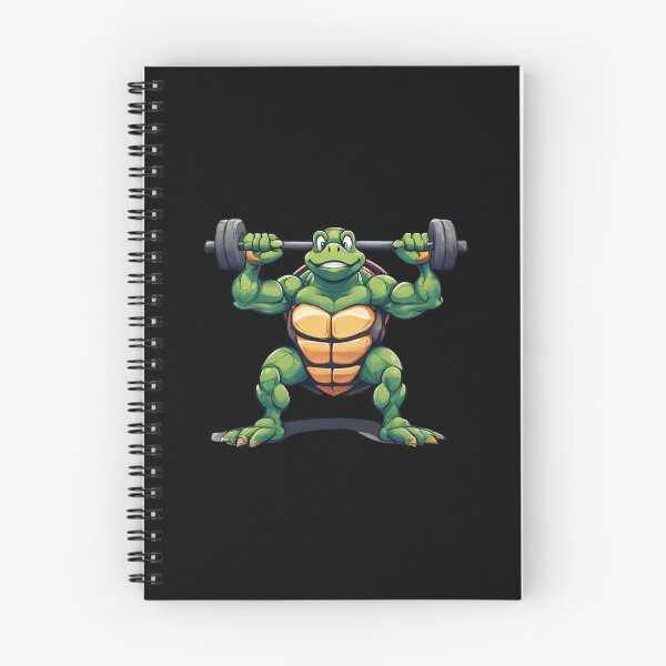Item preview, Weightlifter turtle cartoon designed and sold by Amzg-Designs.