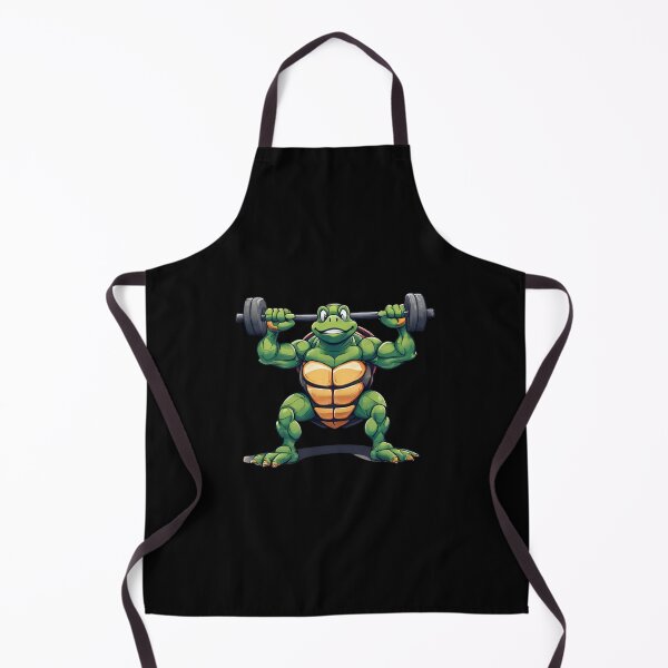 Item preview, Weightlifter turtle cartoon designed and sold by Amzg-Designs.