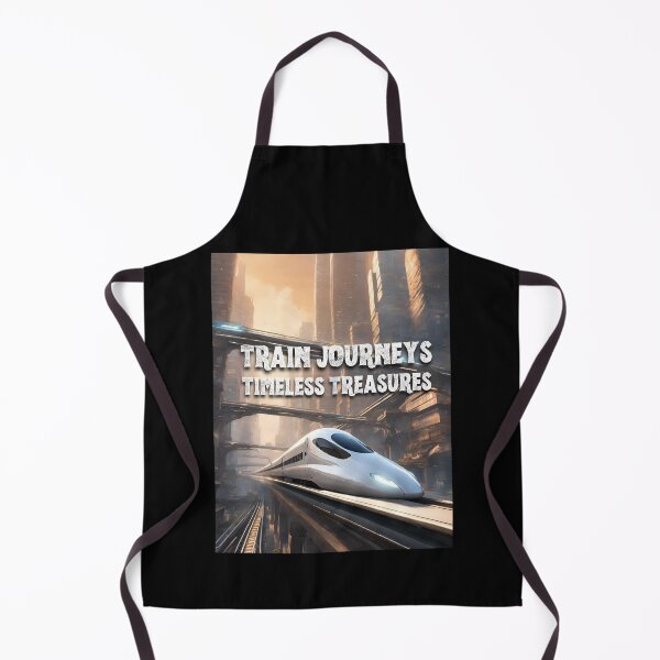 Item preview, Train journeys timeless treasures bullet train zooming across a network of elevated tracks, soaring above a sprawling urban landscape designed and sold by TrainJourney.
