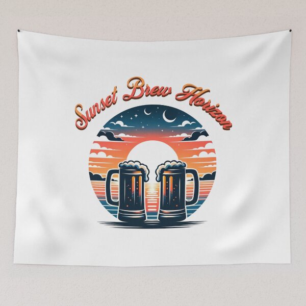 Item preview,  It's Beer O'clock - Sunset brew horizon designed and sold by JansenGS.