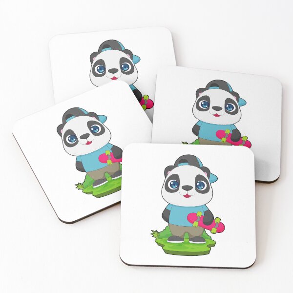 Aperçu de l'œuvre Panda Skater Skateboard Sports créée et vendue par Snabdesign84.