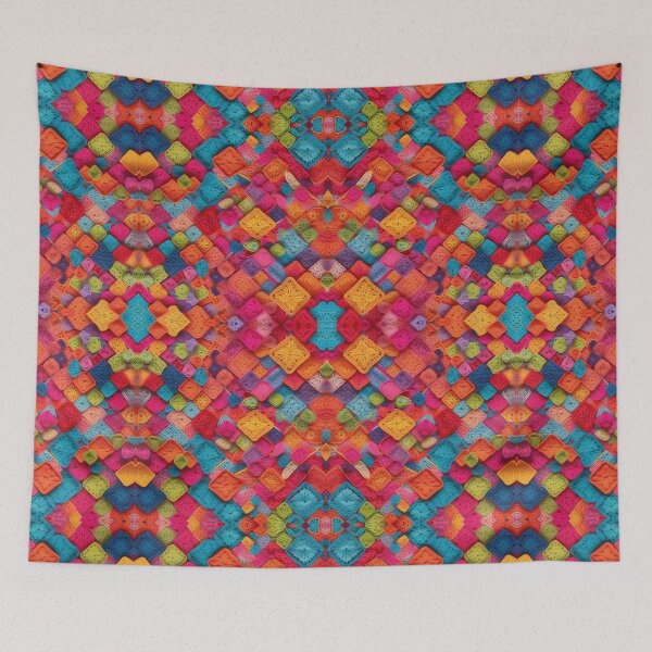 Item preview, Crochet squares in bright colours designed and sold by Flowersonstuff.