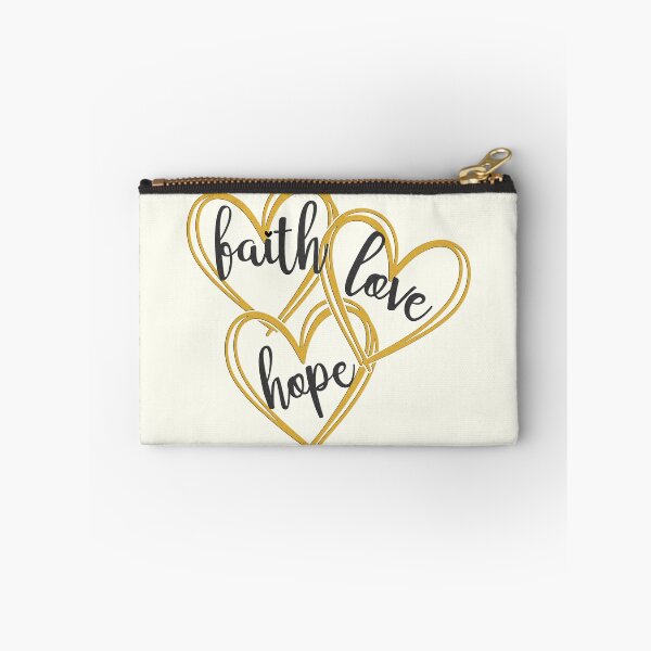 Item preview, Faith Hope Love Hearts (gold and black, relief texture) designed and sold by Margival.